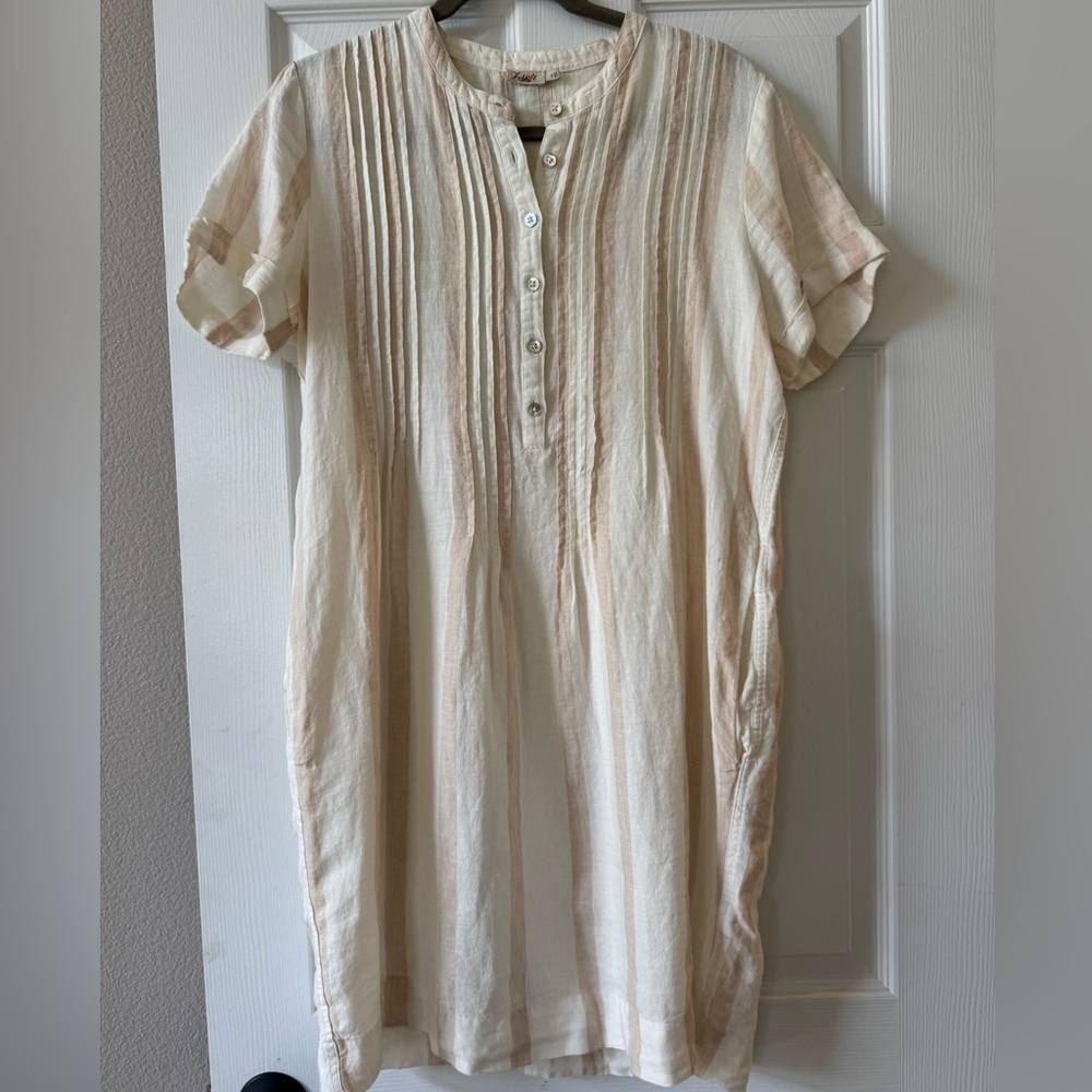 FAHERTY Isha linen dress size small